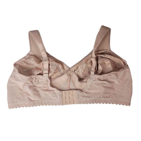 Glamorise Wire Free Bra Tan 46DD Wide Straps Full Cover Magiclift Unlined #1000 - Picture 5 of 9